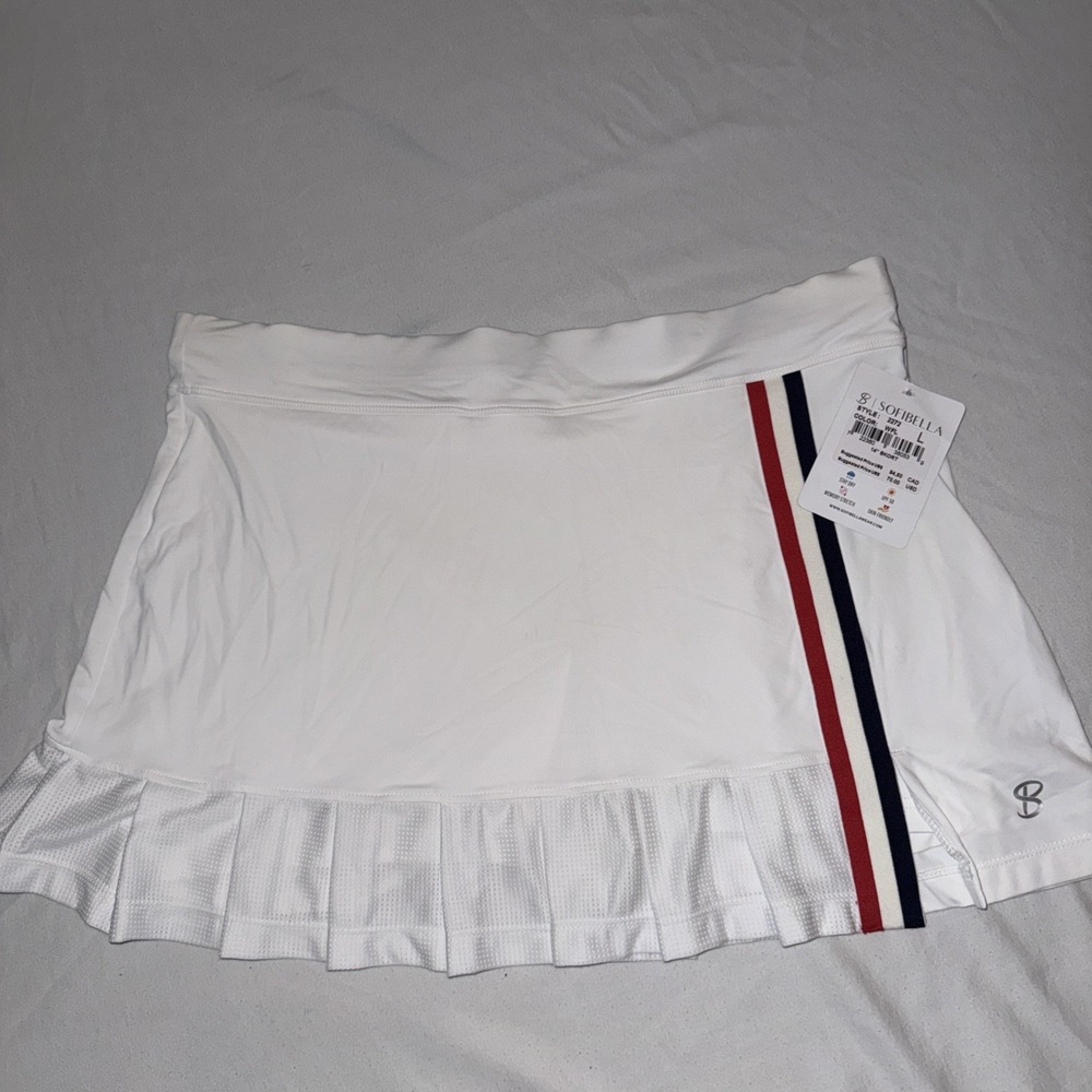 Sofibella Women's White Pickleball Tennis Skort 2272 Size Large NWT